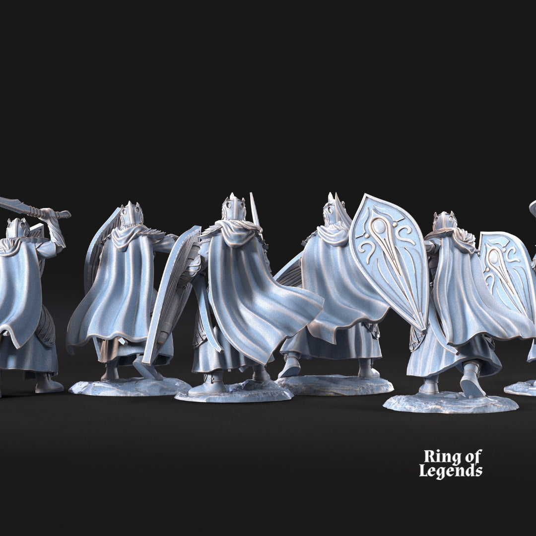 6x Galanthir Elves Sword and Shield | Galanthir Elves | Ring of Legends - Davale Games