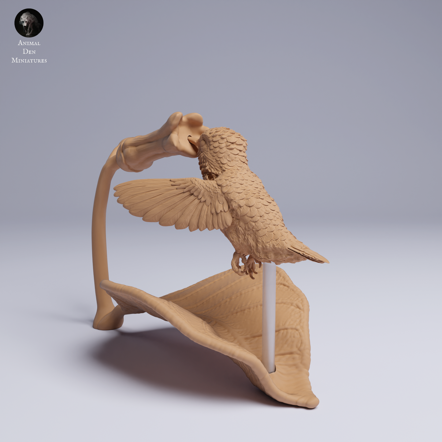 Bee Hummingbird and Flower - Animal Den Miniatures