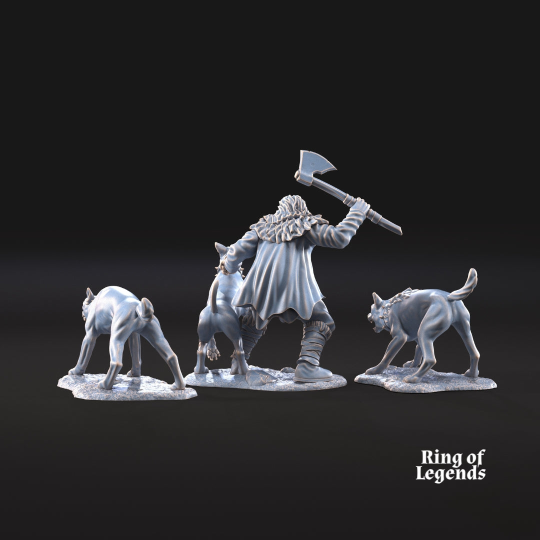 Dog Trainer with dogs | Fellmount Reavers | Ring Of Legends - Davale Games