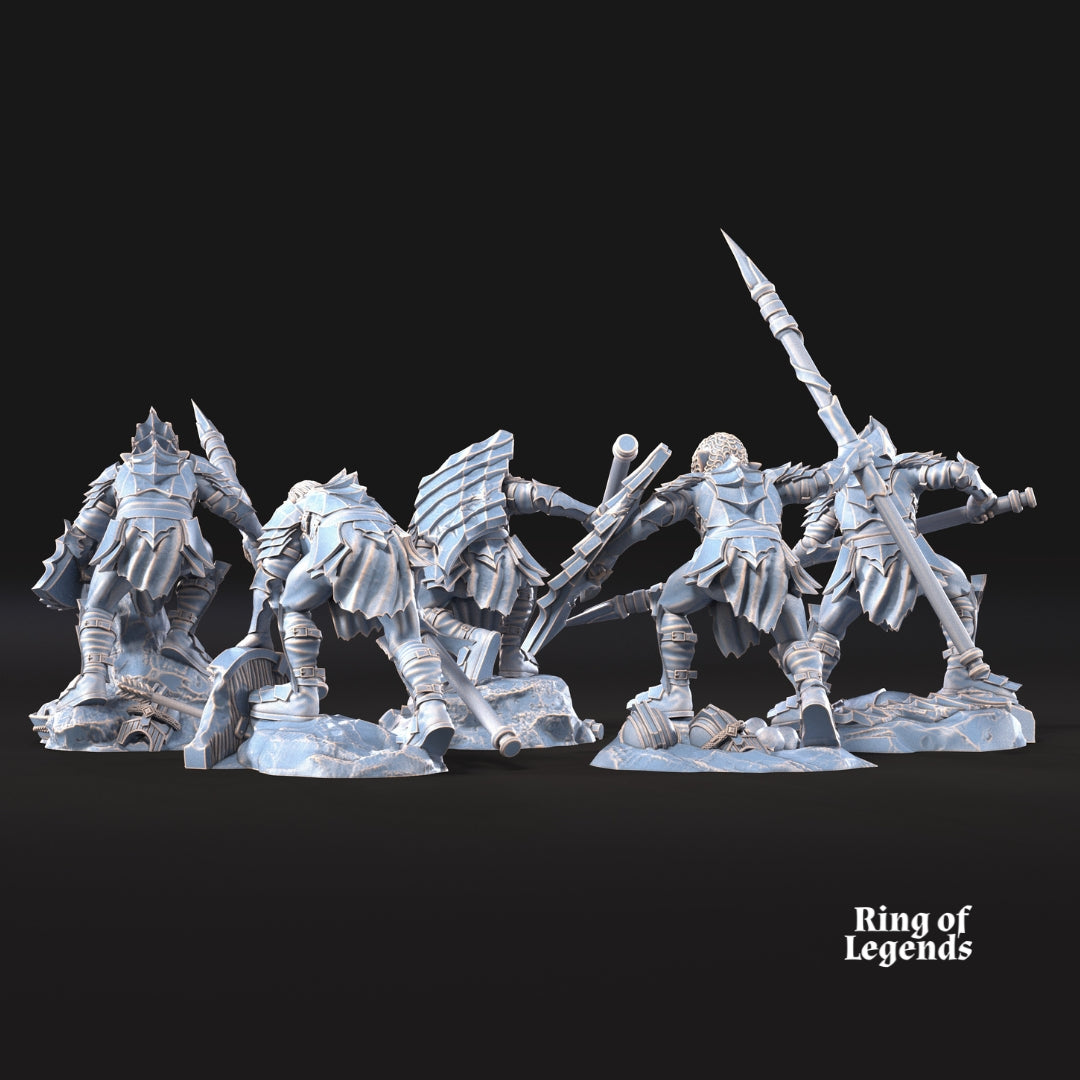 10x Warriors with spear and shield | Goblins of the Cave | Ring of Legends - Davale Games