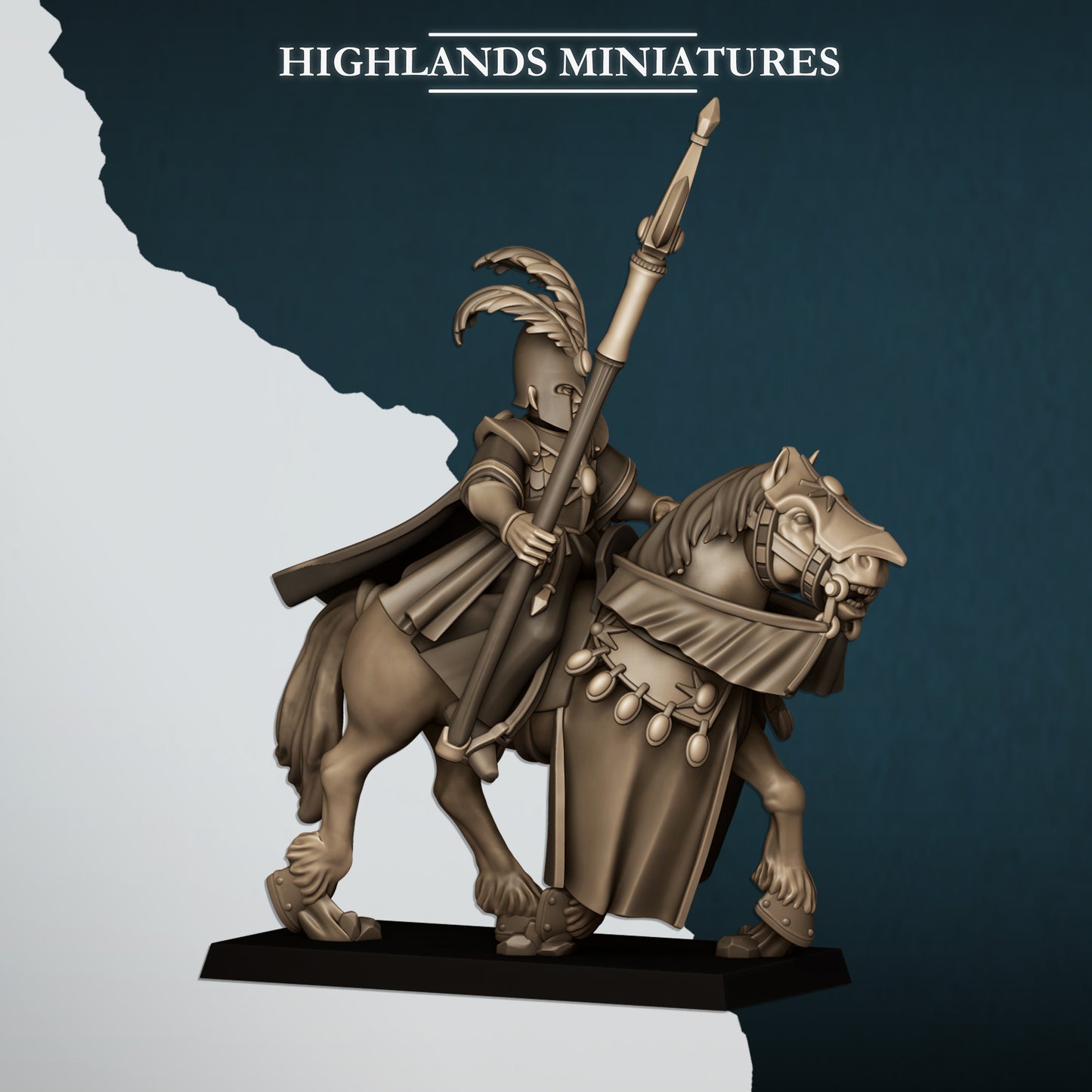 Mounted Aegean Mage on Horse - Highlands Miniatures