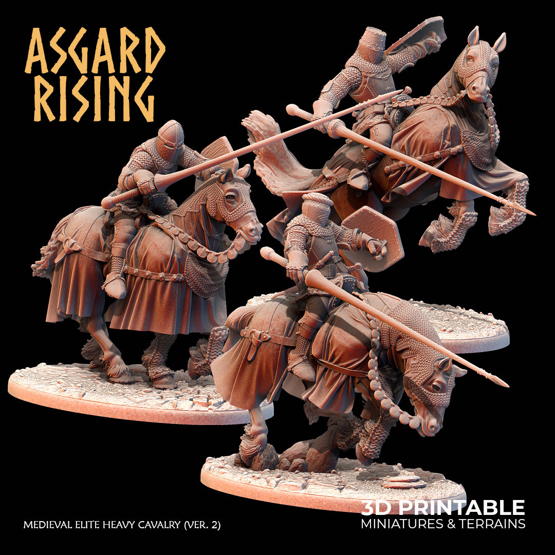 MEDIEVAL: Medieval Elite Heavy Cavalry (ver. 2 - Lances and Shields) - Asgard Rising