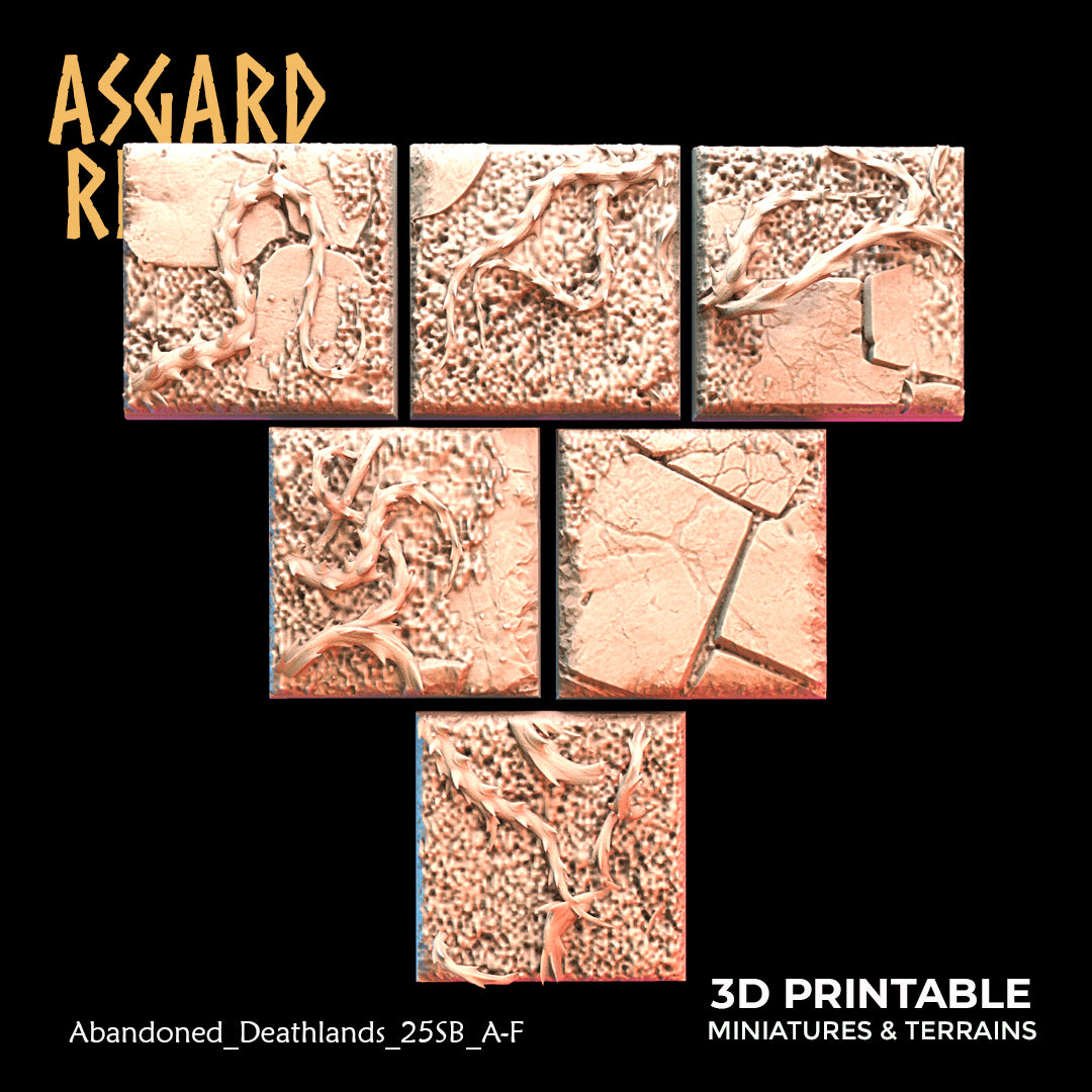 Verlassene Todesländer – 6 x 25 mm quadratische Basis – Asgard Rising