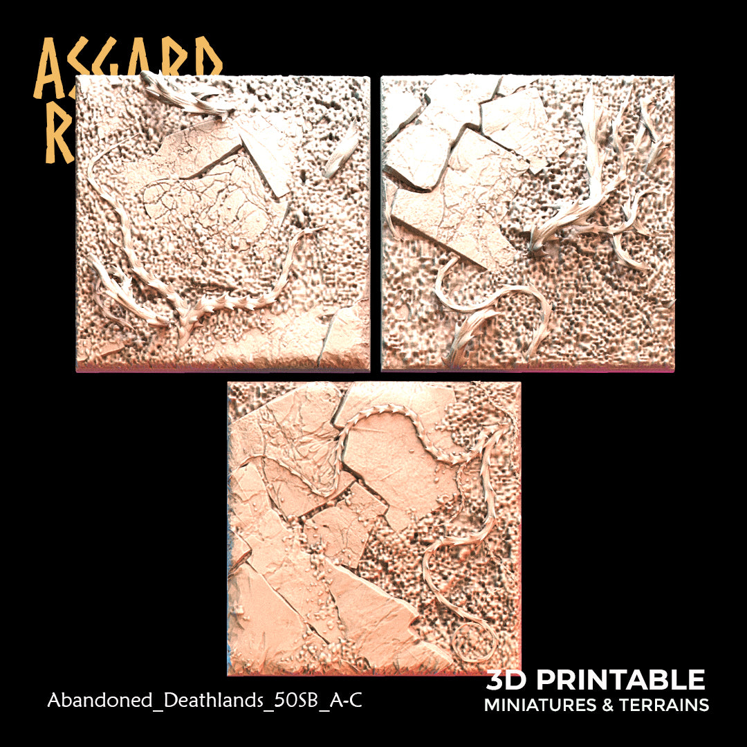 Verlassene Todesländer – 3 x 50 mm quadratische Basis – Asgard Rising