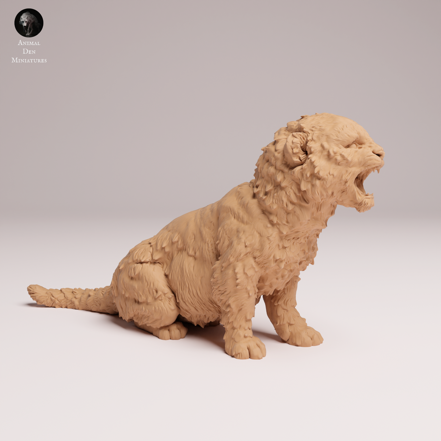 Amur Leopard Cub Roar - Animal Den Miniatures