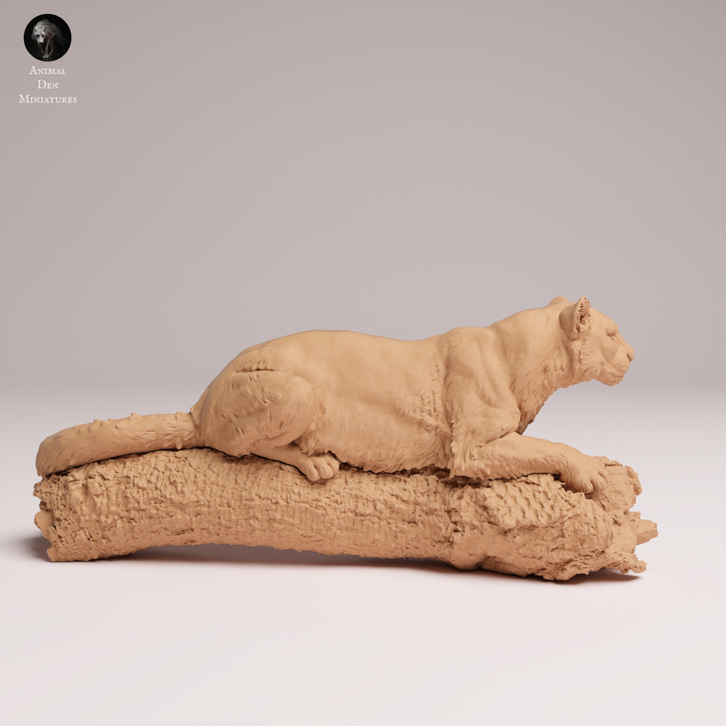 Amur Leopard on a Tree - Animal Den Miniatures