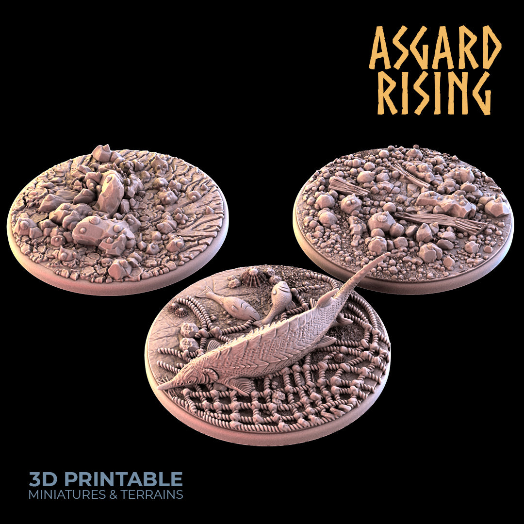 SAND SHORE 3 x runde Sockel 50 mm – Asgard Rising