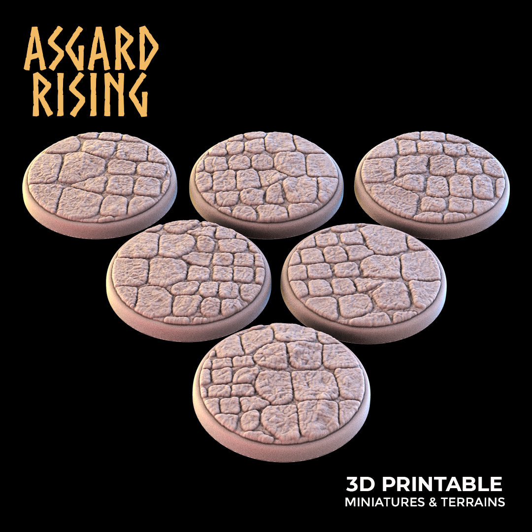 STONE ROAD 6 x runde Sockel 25 mm – Asgard Rising
