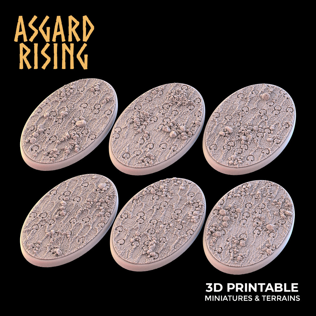MUD 6 x ovale Sockel 35 x 60 mm – Asgard Rising