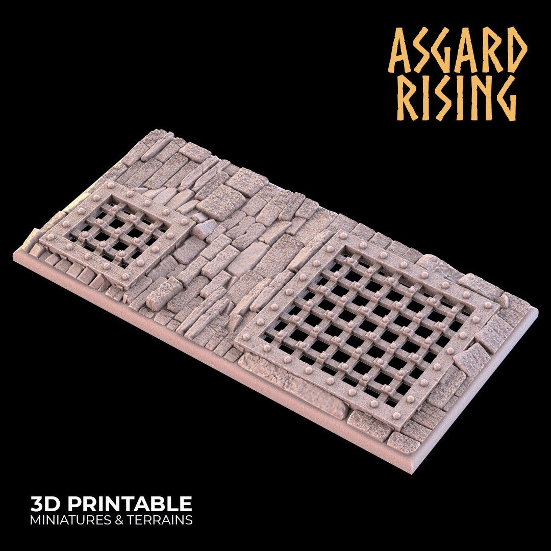 Tempelverlies - Satz quadratischer und rechteckiger Sockel - Asgard Rising