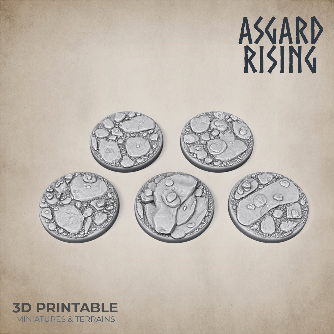 Felspfad - 5x Rundsockel 25mm - Asgard Rising
