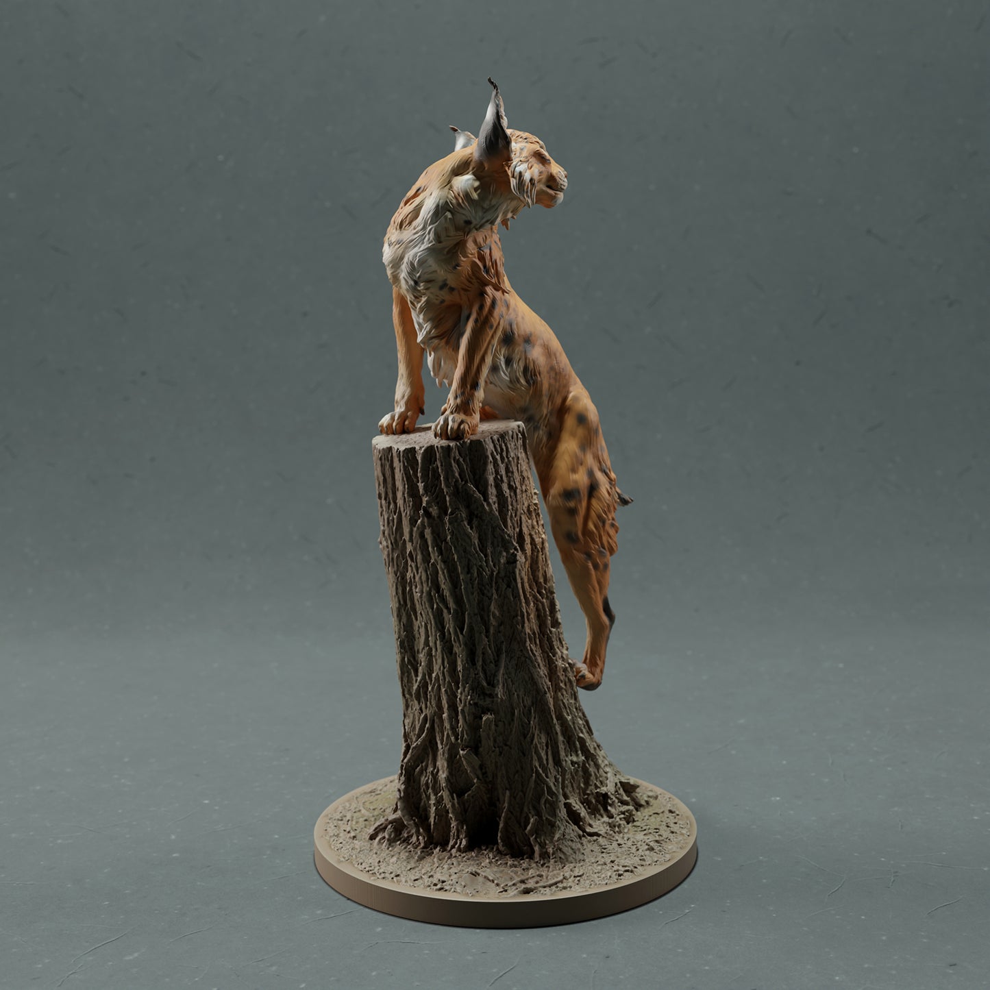 Rotluchs / Luchs - auf Baum - Animal Den Miniatures