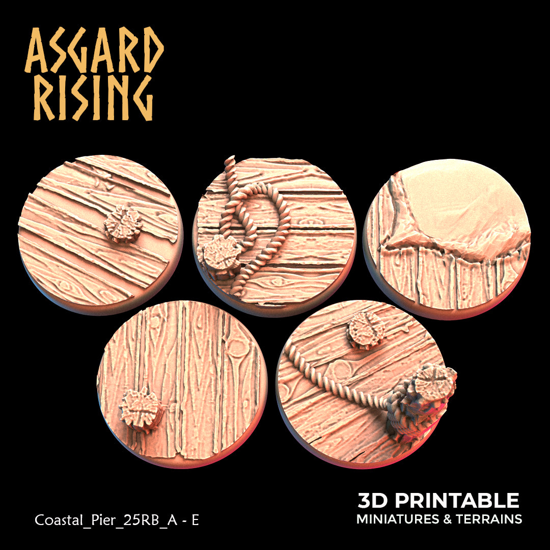 Coastal Pier - 5x 25mm Round Base (ver. 1) - Asgard Rising