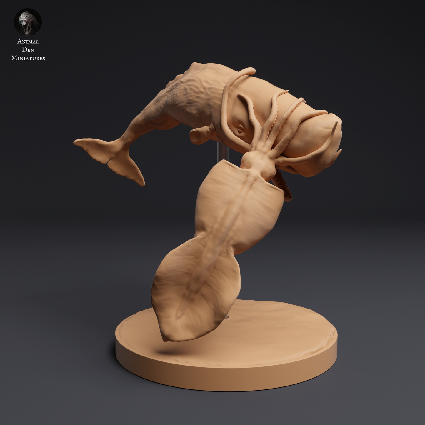 Colossal Squid vs Sperm Whale - Animal Den Miniatures