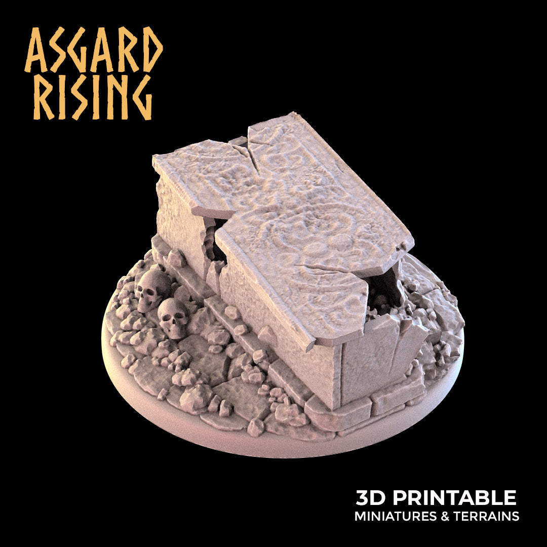 Zerschmettertes Grab, runde Basis, 50 mm – Asgard Rising
