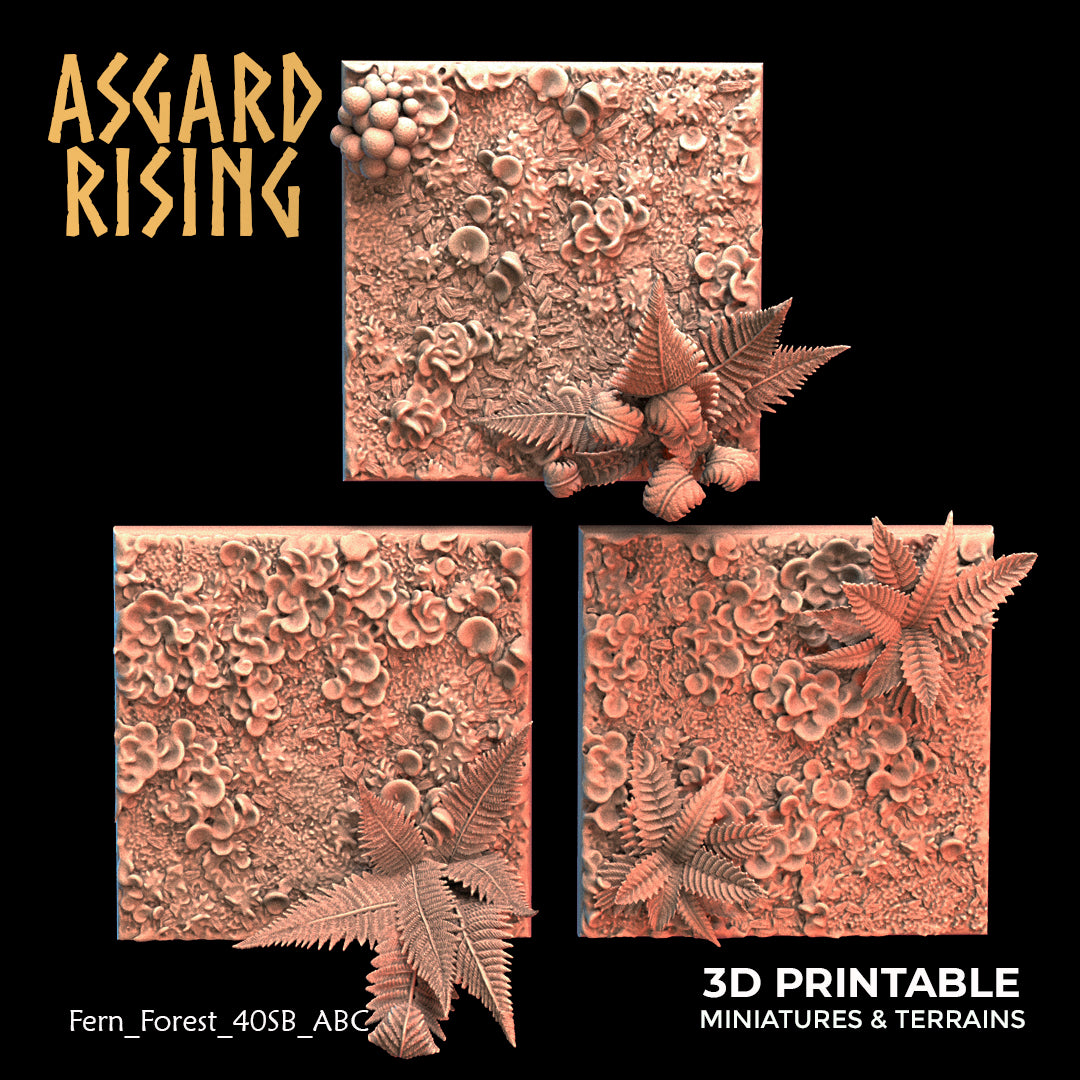 Farnwald - 3x 40 mm quadratische Basis - Asgard Rising