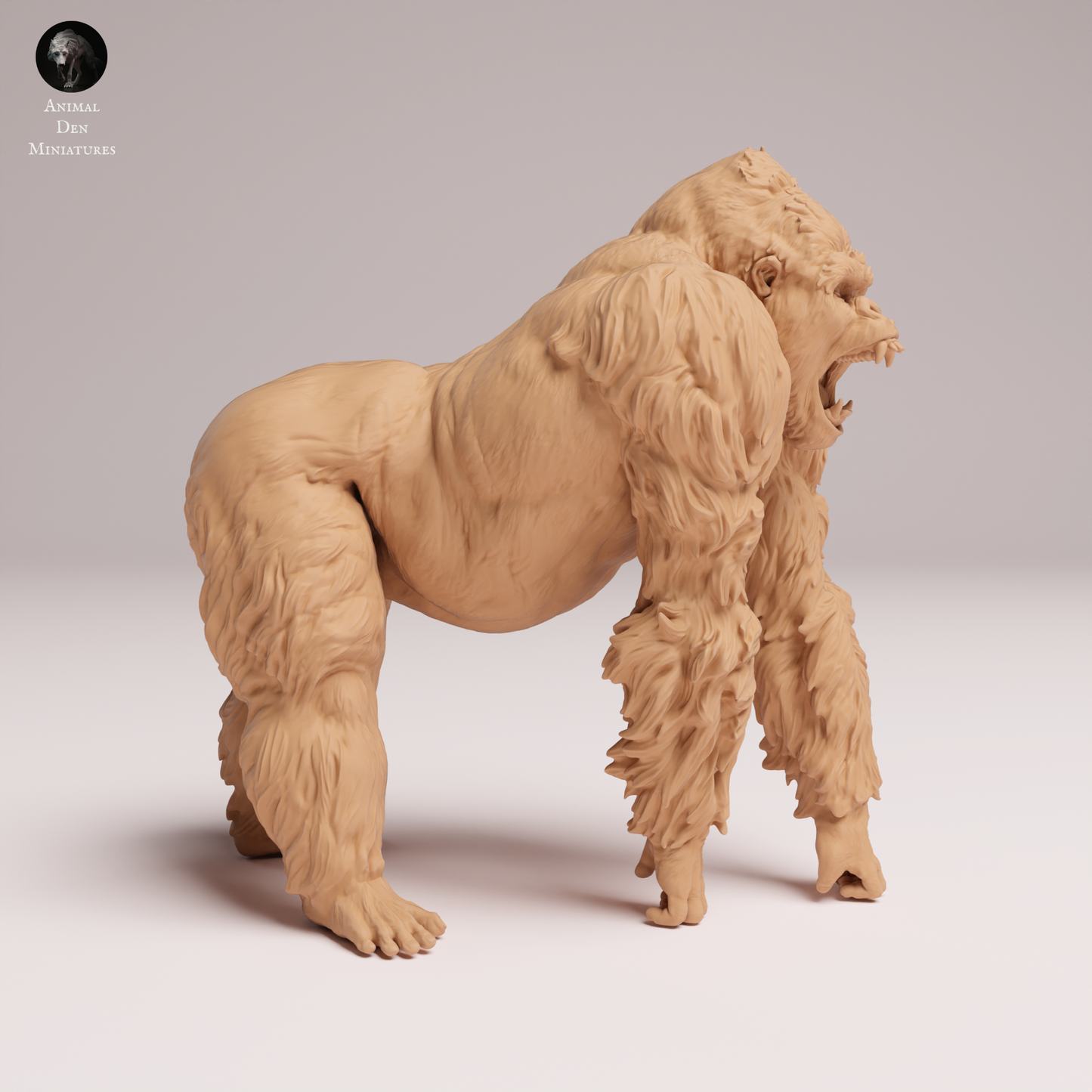 Eastern Lowland Gorilla Aggressive- Silverback - Animal Den Miniatures