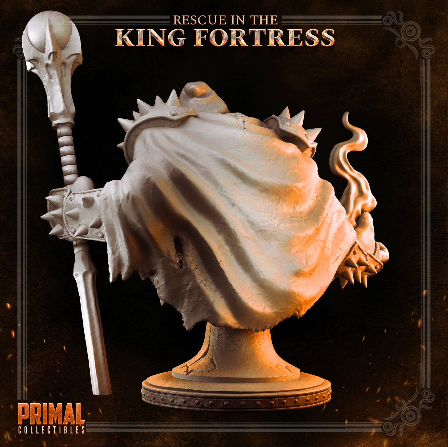 Ork-Zauberer - BORGAKH THROGSON - Büste - April 2023 - RETTUNG IN DER KÖNIGSFESTUNG - MASTERS OF DUNGEONS QUEST - Primal Collectibles