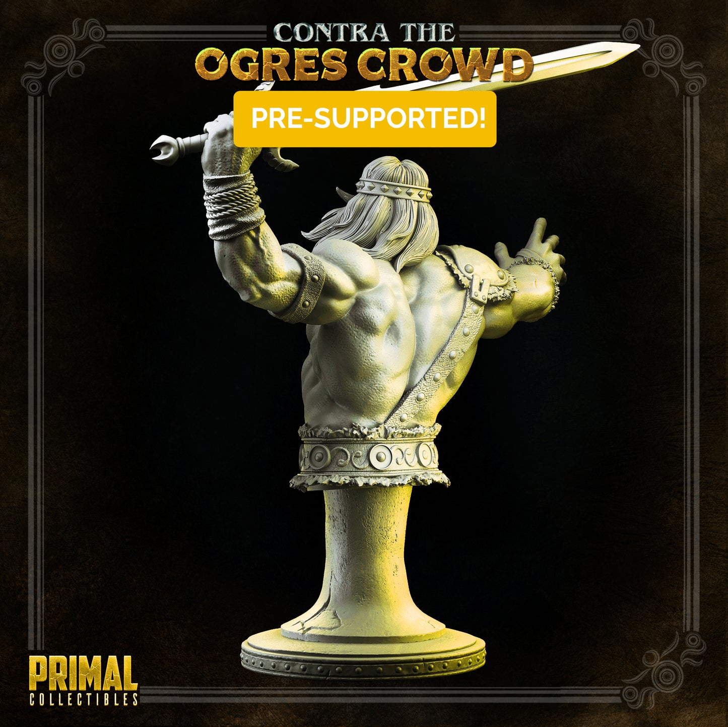 Barbar - Boris - Büste - CONTRA THE OGRES CROWD - MASTERS OF DUNGEONS QUEST - Primal Collectibles
