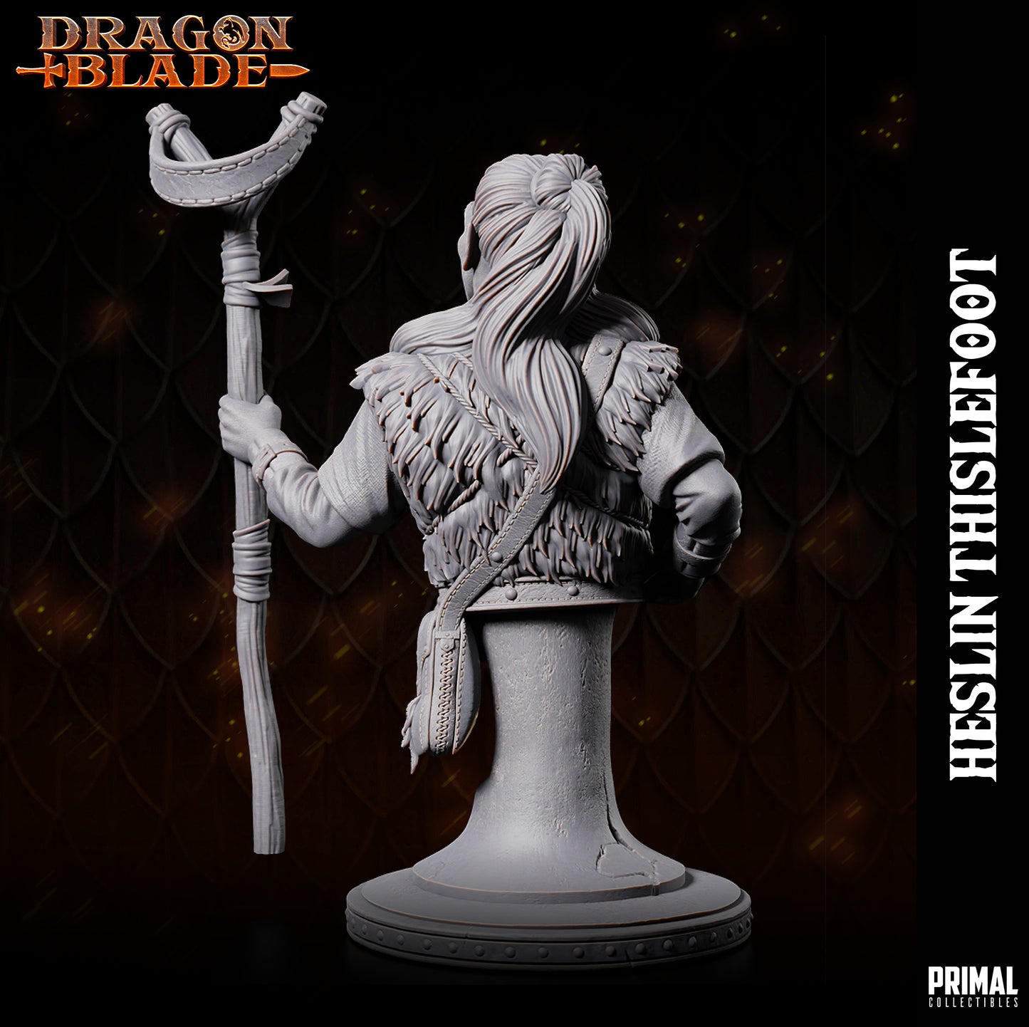 Halbling / Kender - Heslin Thistlefoot - Büste - Juni 2023 - DRAGONBLADE - MASTERS OF DUNGEONS QUEST - Primal Collectibles