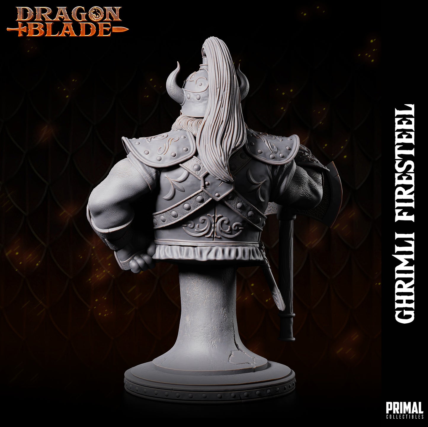 Zwerg - Ghrimli Firesteel - Büste - Juli 2023 - DRAGONBLADE - MASTERS OF DUNGEONS QUEST - Primal Collectibles