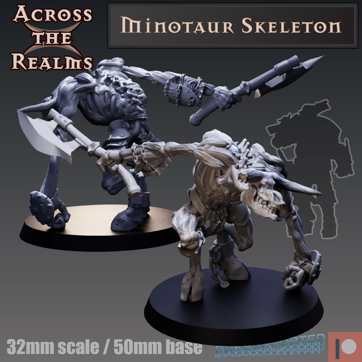 1x Minotaurus-Skelett – Across the Realms