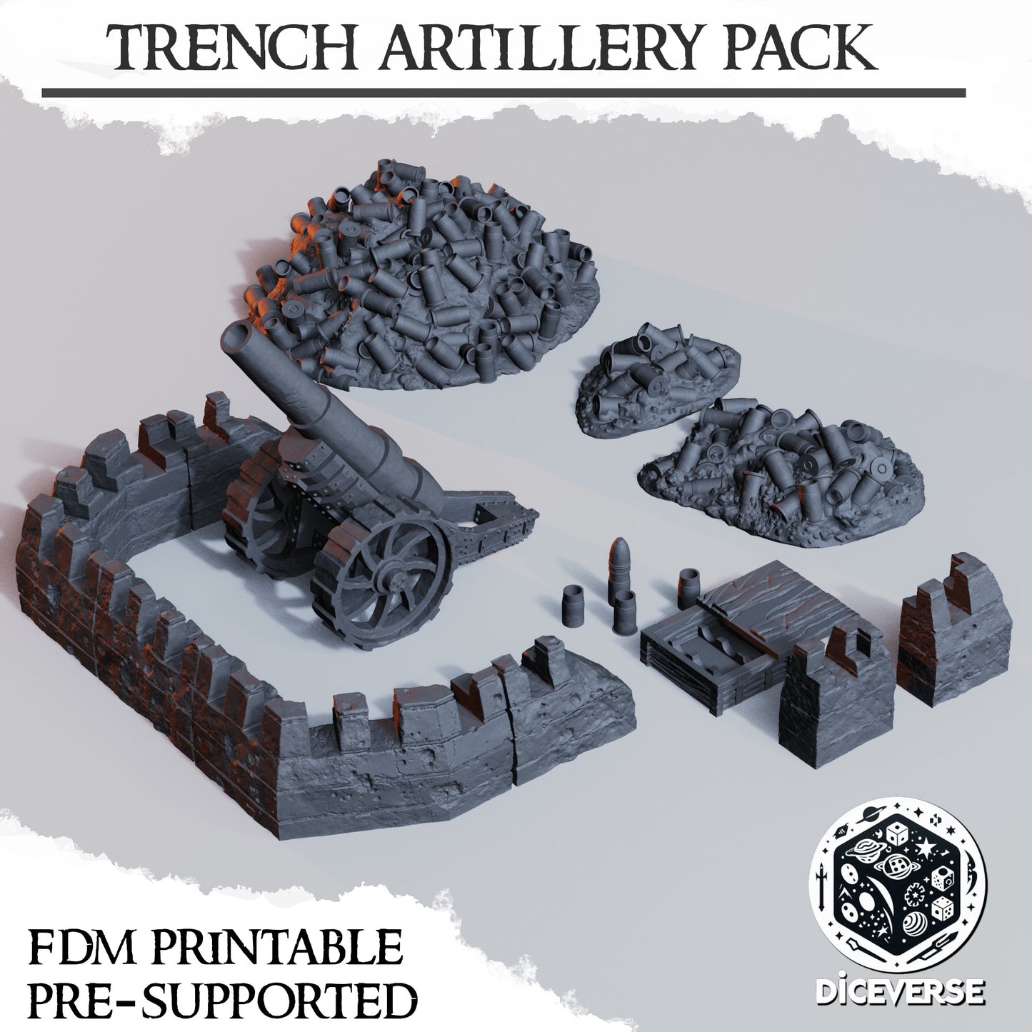 Trench Terrain: Artillery Pack - Diceverse