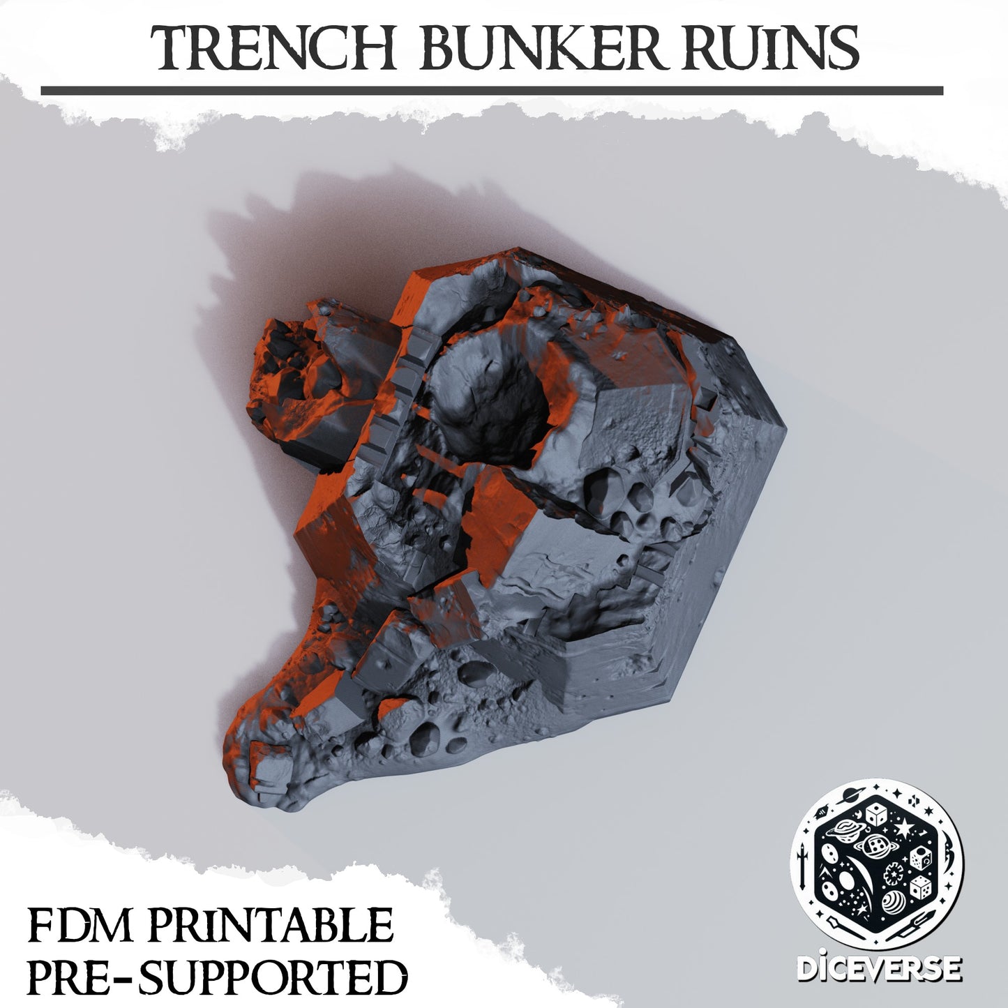 Trench Terrain: Trench Bunker Ruins - Diceverse