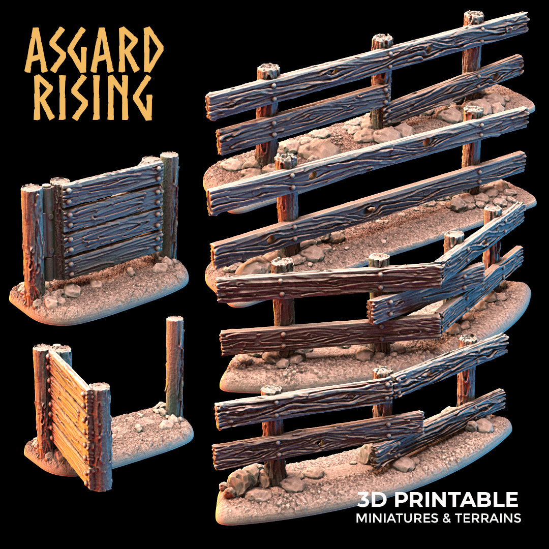 WOODEN FENCE Set with Gate - Asgard Rising
