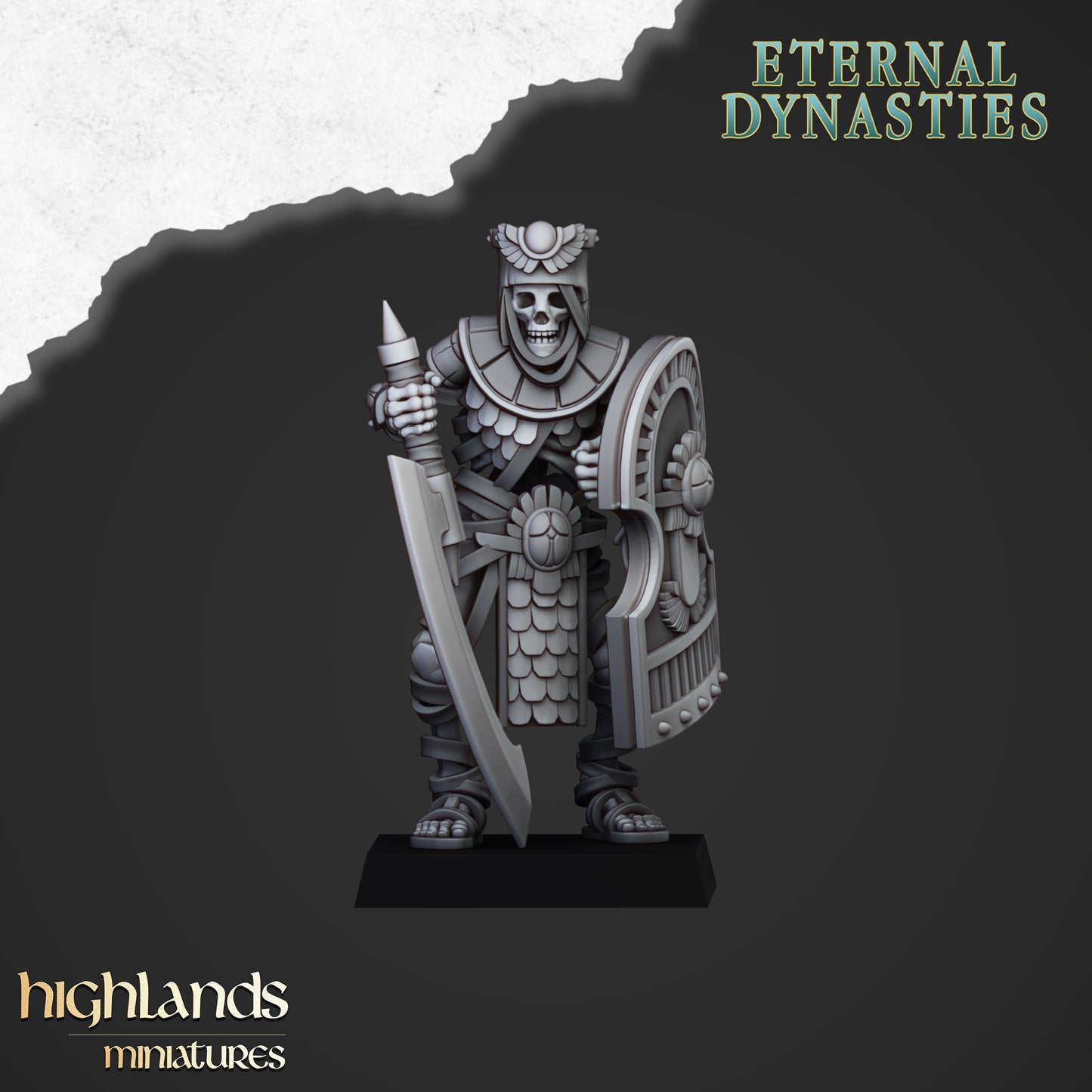 Antiker Wächter mit Schwertern - Eternal Dynasties - Highlands Miniatures