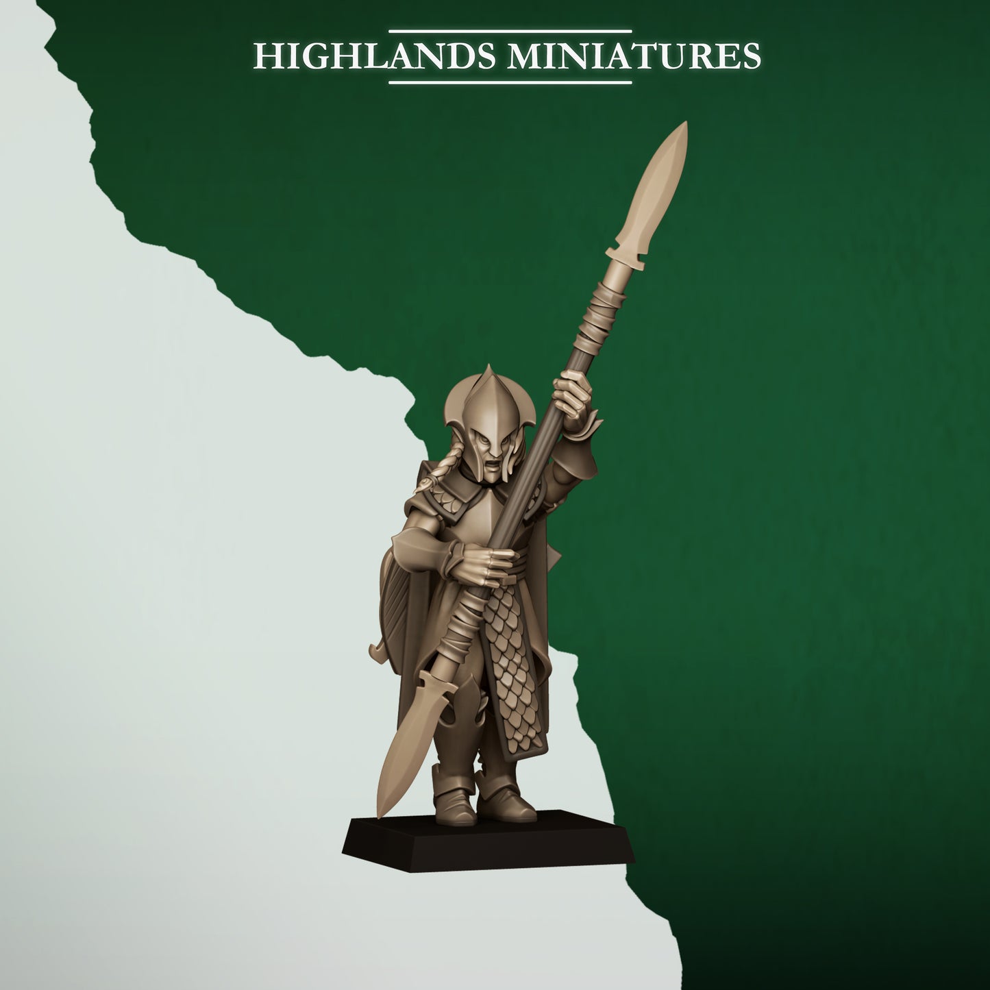 Feral Elf Spearmen - Feral Elves - Highlands Miniatures
