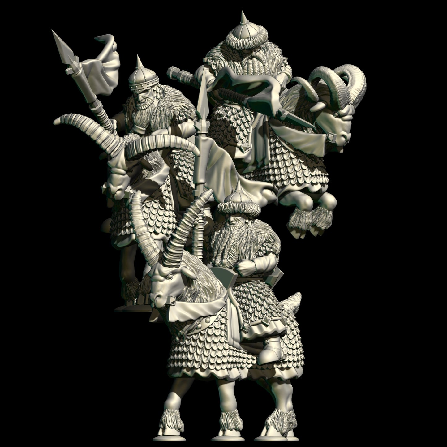 Eastern Dwarves Goat Riders - KzK Minis