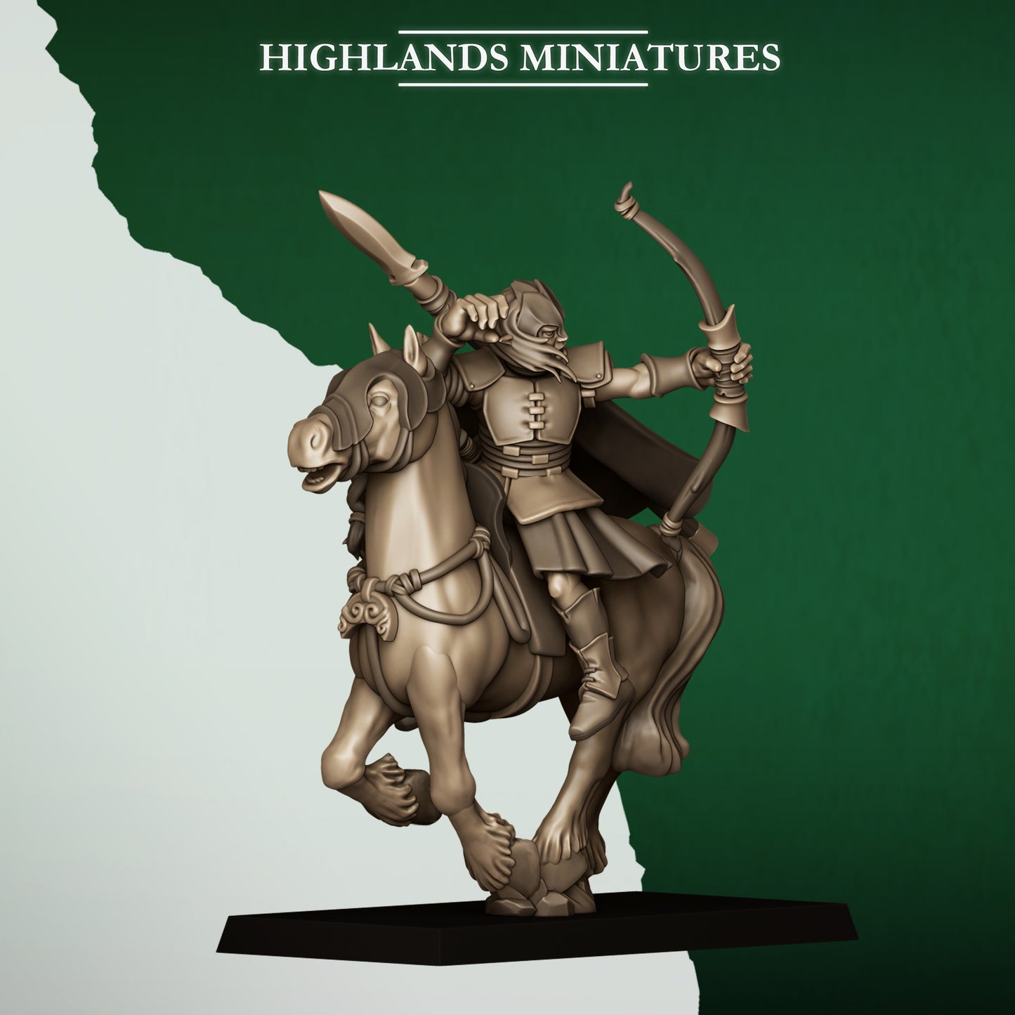 Feral Elf Mounted Archers - Feral Elves - Highlands Miniatures
