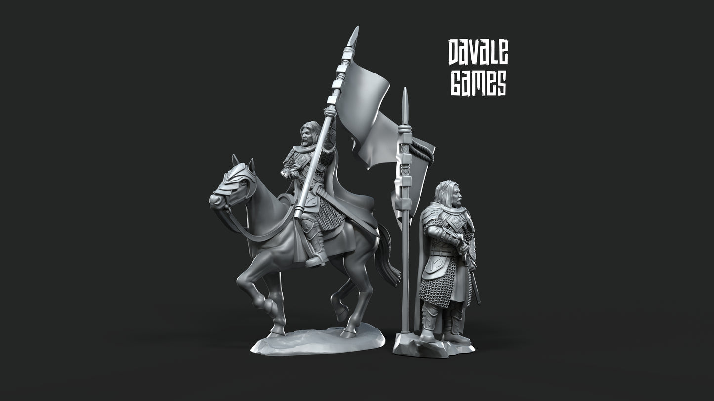 Mudd avec bannière à pied et à cheval - West Humans - Davale Games