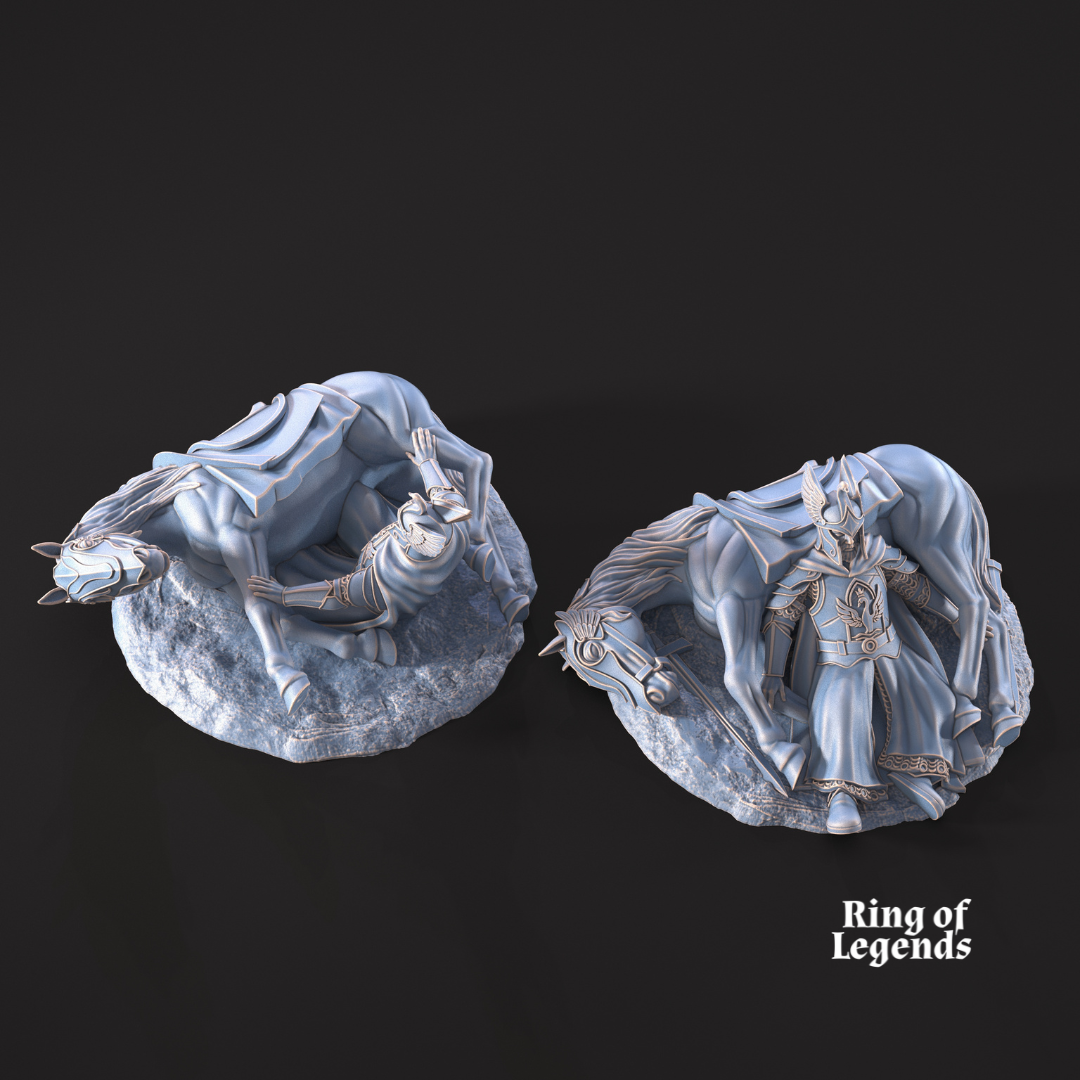 2x Swan Riders casualties | White Swan | Ring Of Legends - Davale Games