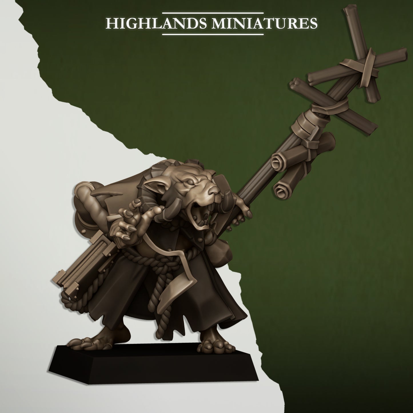 Sewer Vermin Warlock - Sewer Vermin - Highlands Miniatures