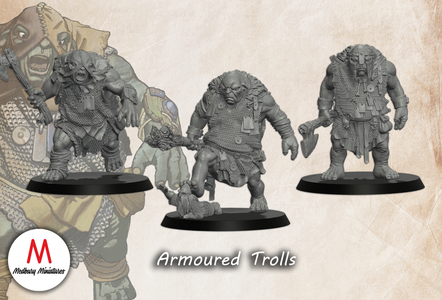 Armoured Trolls - Medbury Miniatures