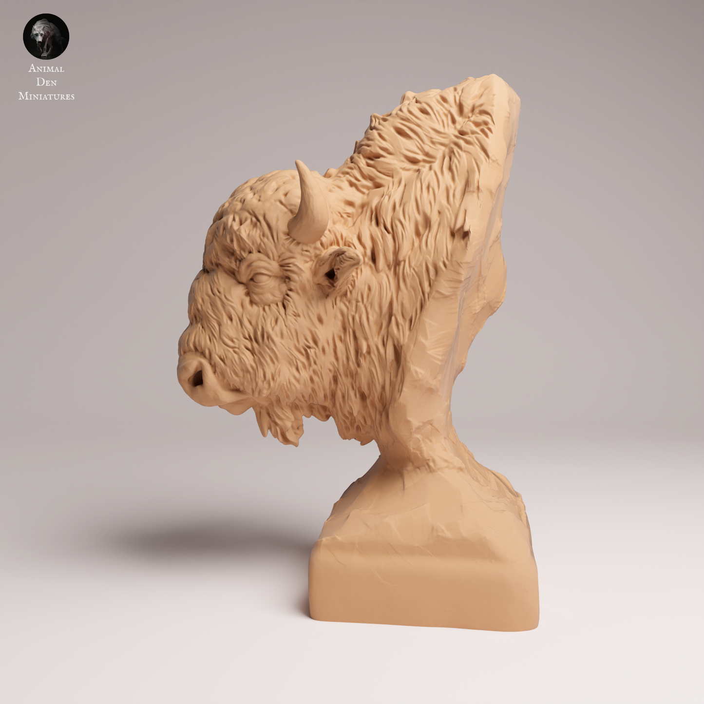 American Bison Bust - Animal Den Miniatures