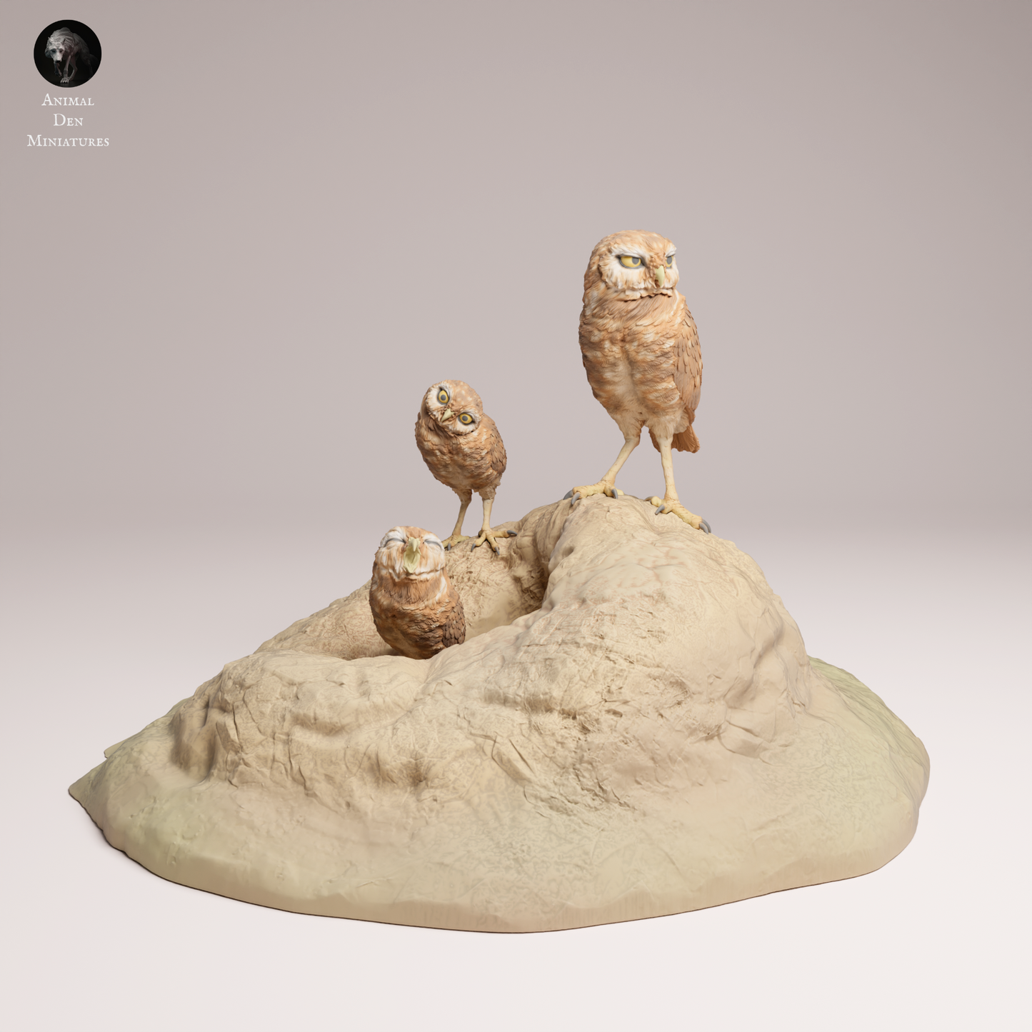 Burrowing Owls - Animal Den Miniatures