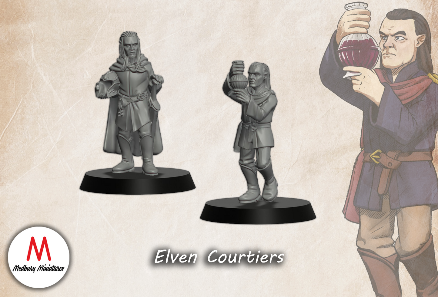 Elven Courtiers - Medbury Miniatures