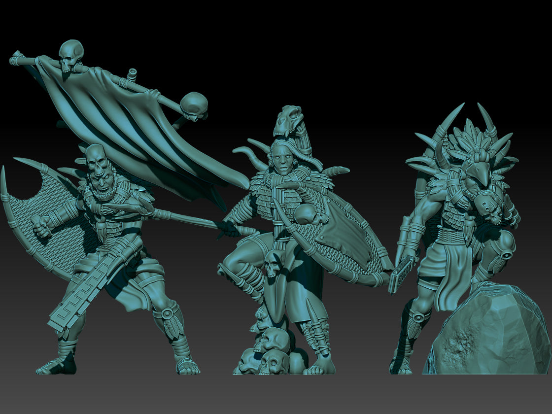 Far South Tribes Heroes on Foot - KzK Minis