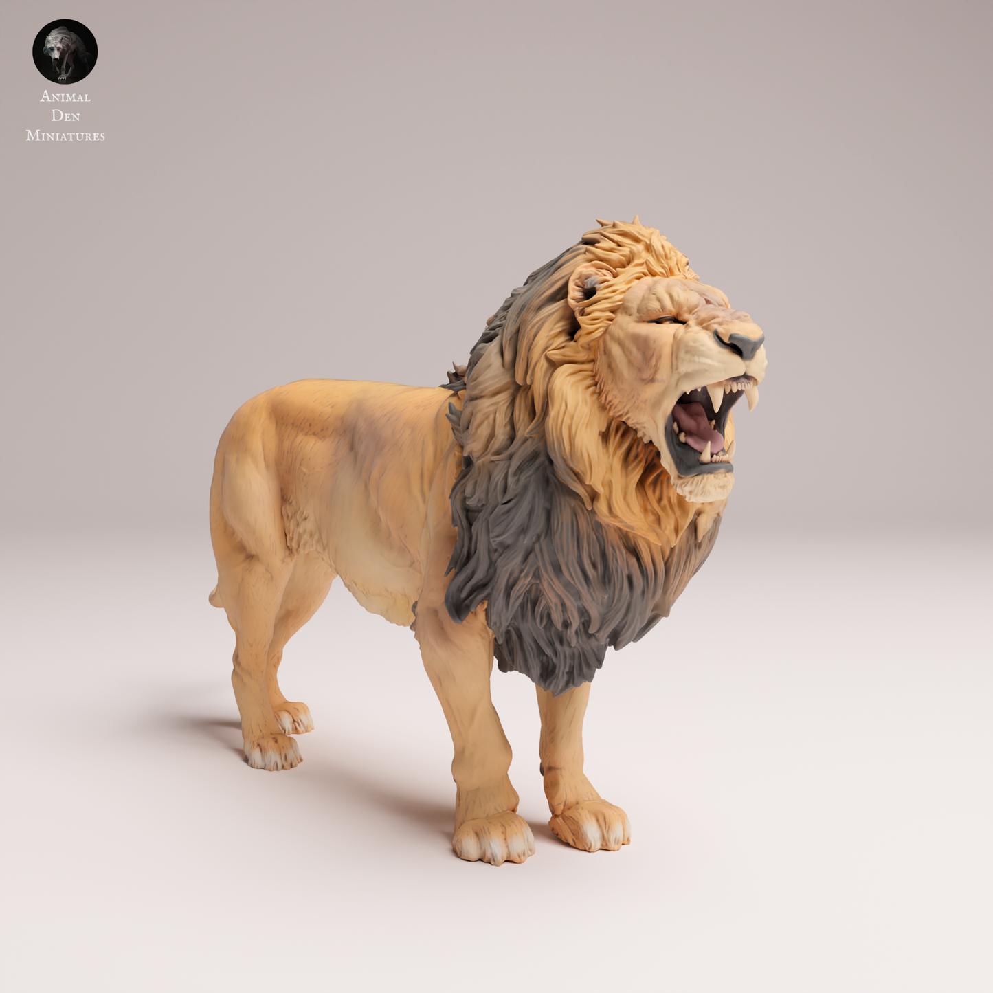 Lion Roaring - Animal Den Miniatures