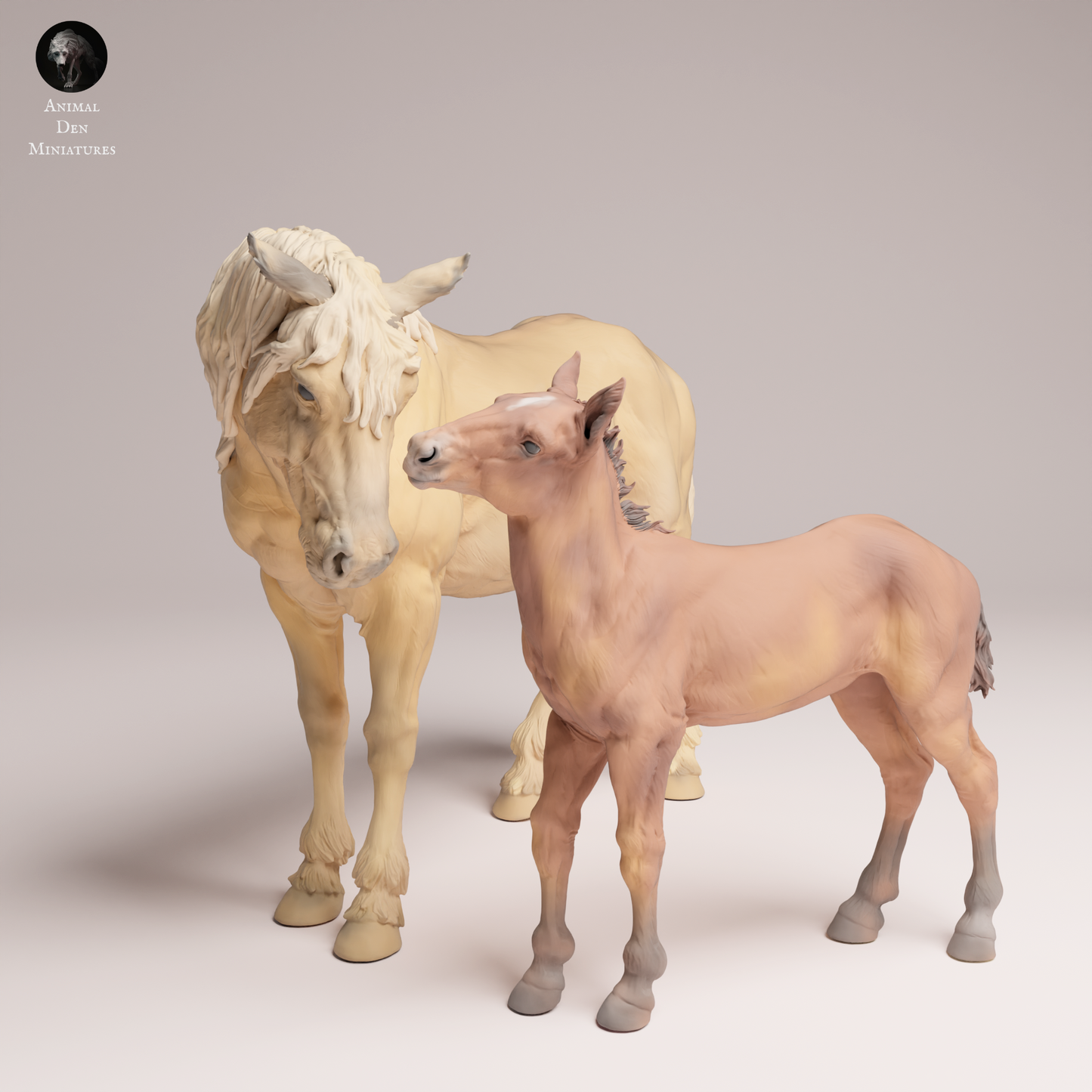 Mustang Female and Calf - Animal Den Miniatures