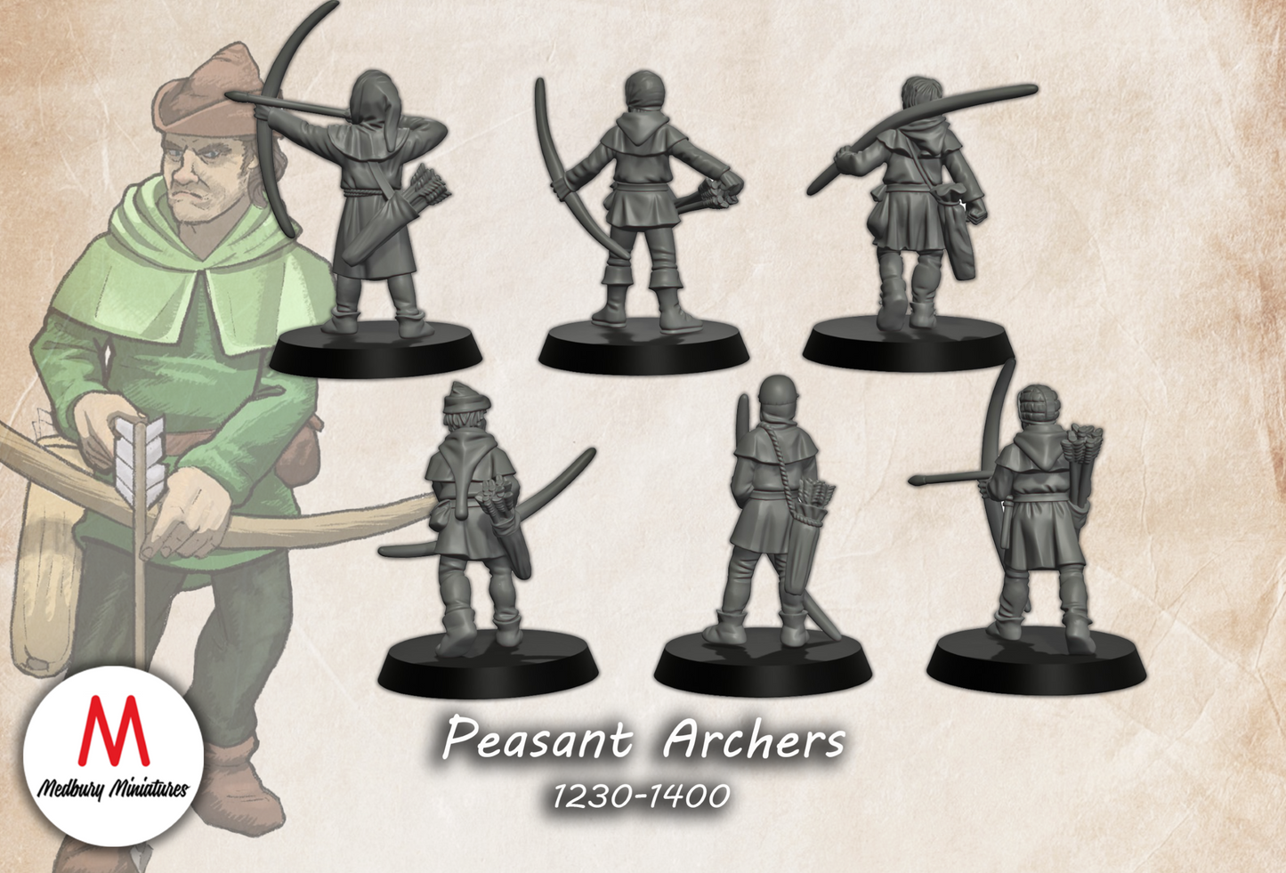 Peasant Archers (1230-1400) - Medbury Miniatures