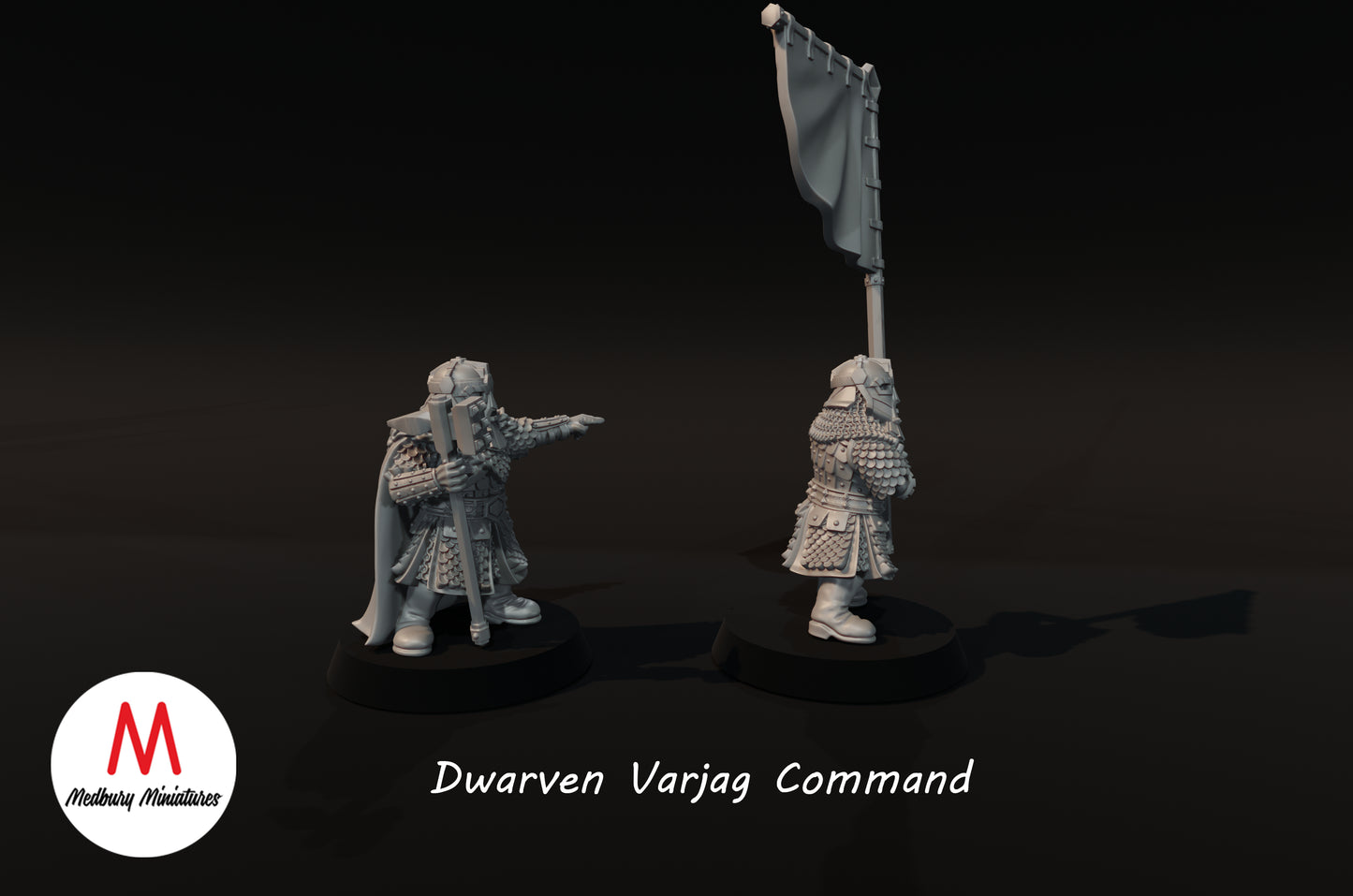Dwarven Varjag Commanders - Medbury Miniatures
