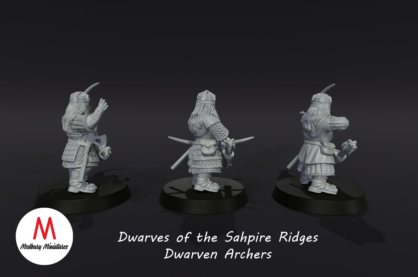 Dwarves of the Sapphire Ridges Dwarven Archers - Medbury Miniatures