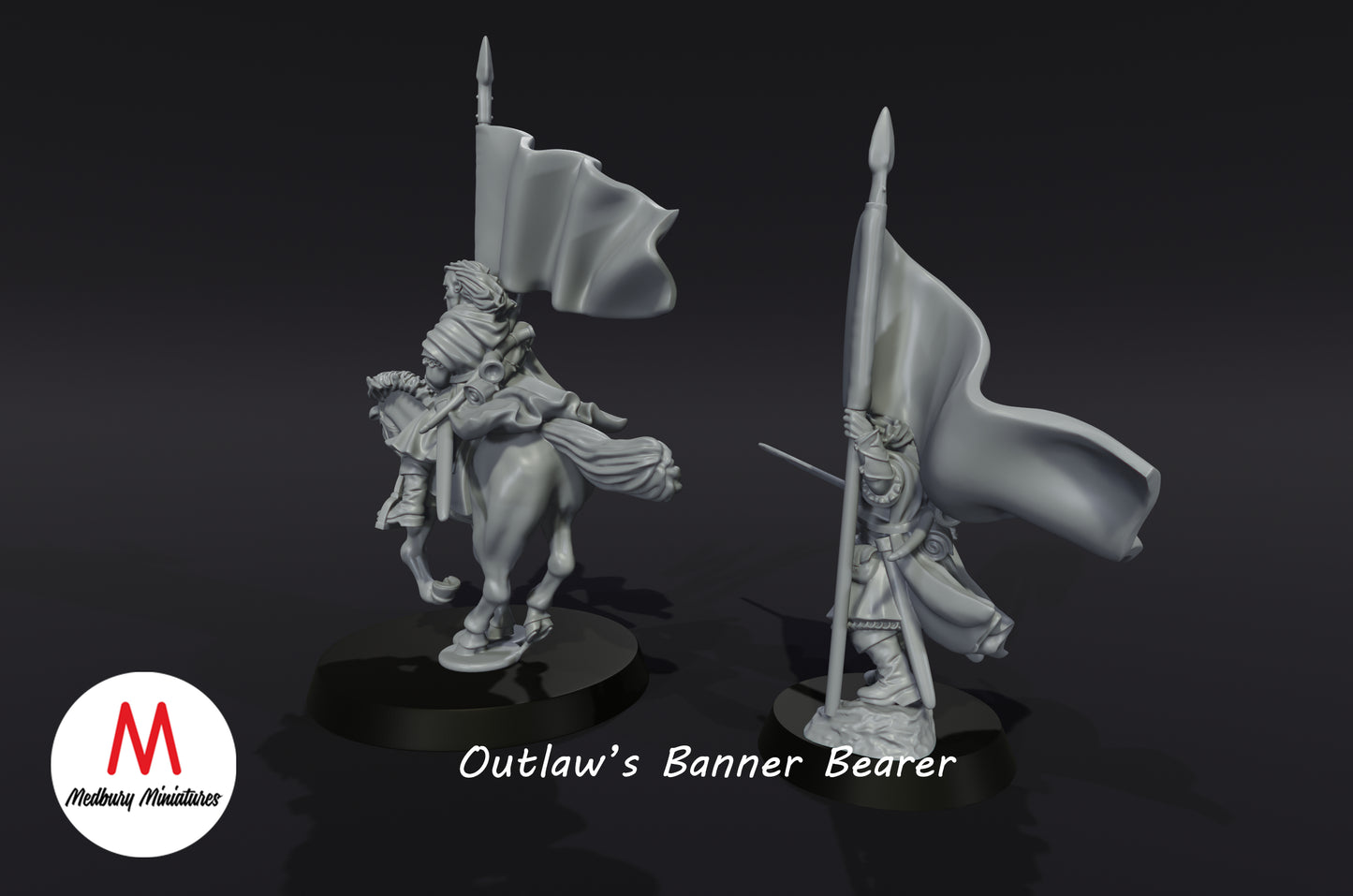 Outlaws Banner Bearer - Medbury Miniatures