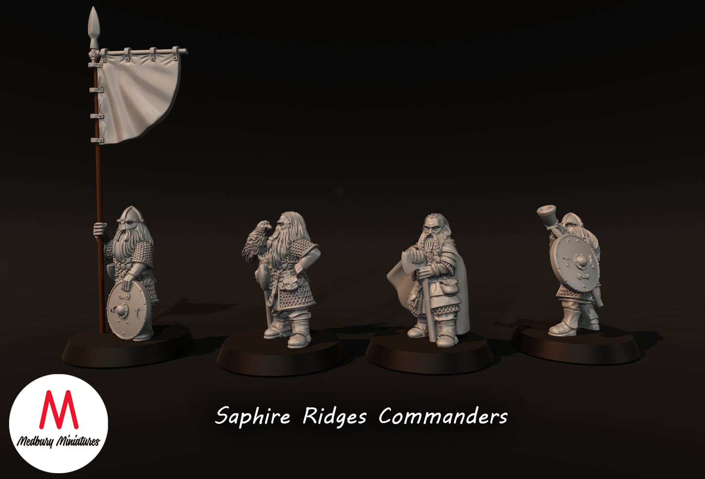 Sapphire Ridges Commanders - Medbury Miniatures