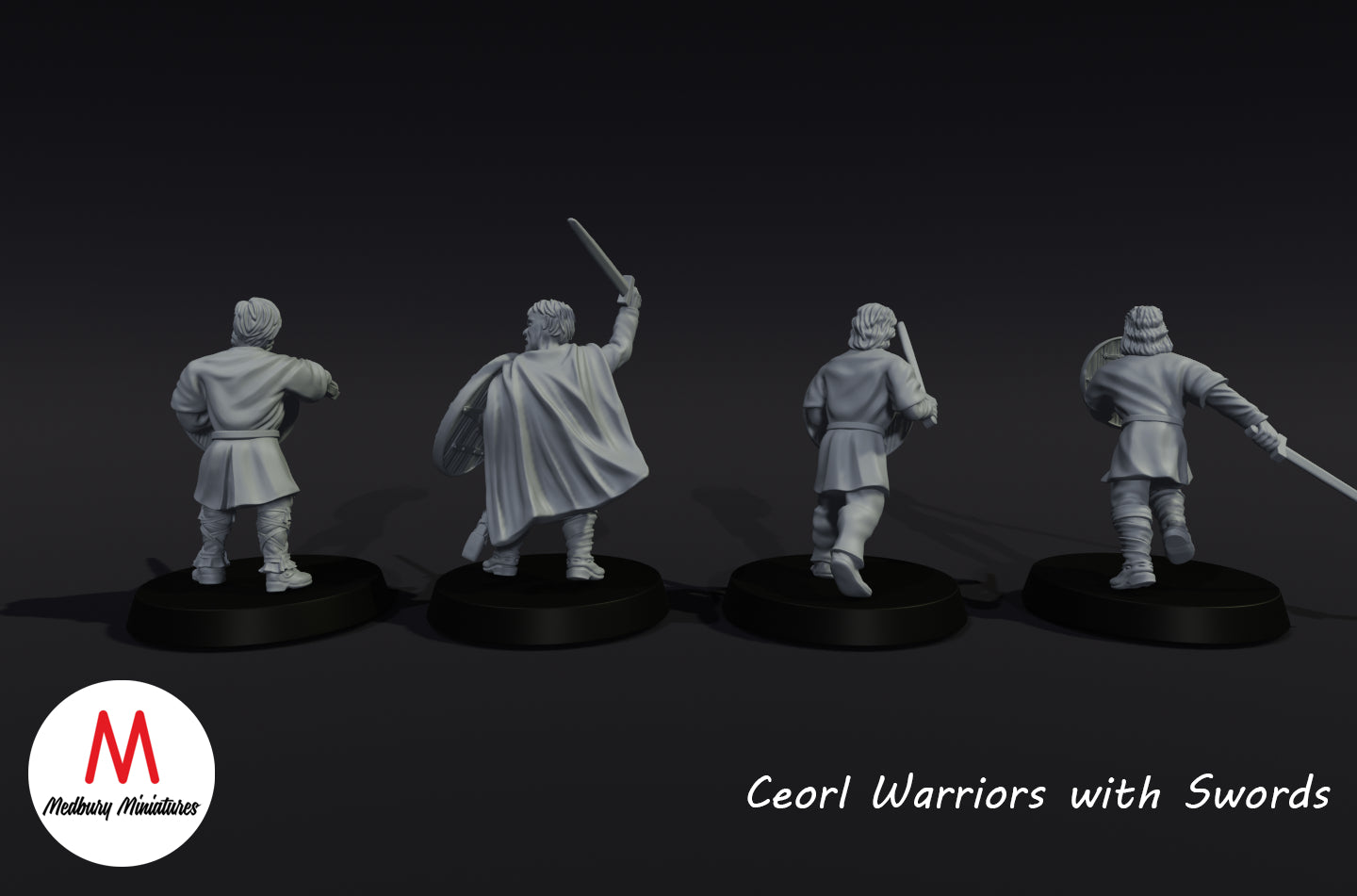 11th Century Ceorl Warriors with Swords - Medbury Miniatures