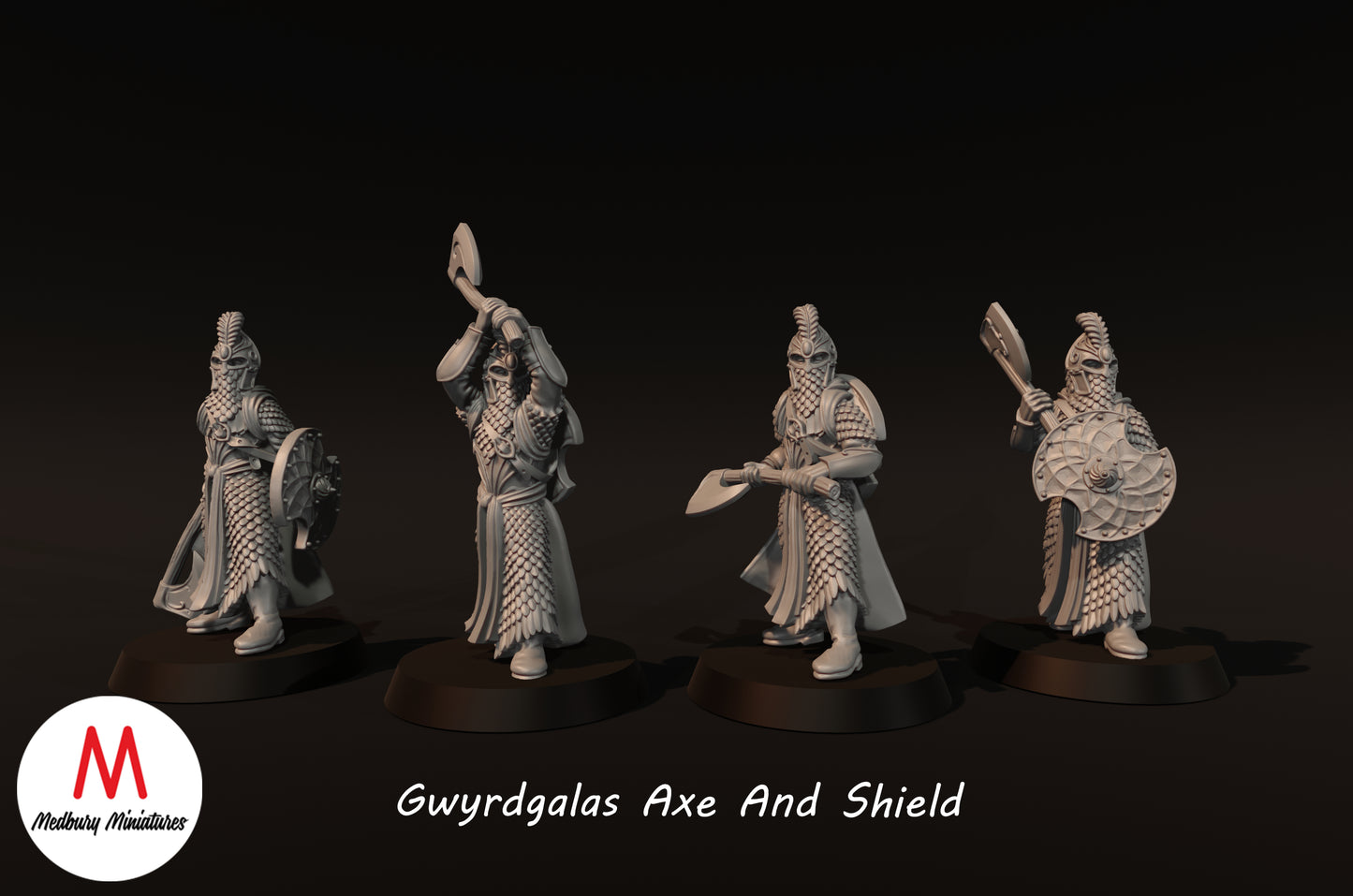 Axt und Schild der Gwyrdgalas-Krieger - Medbury Miniatures